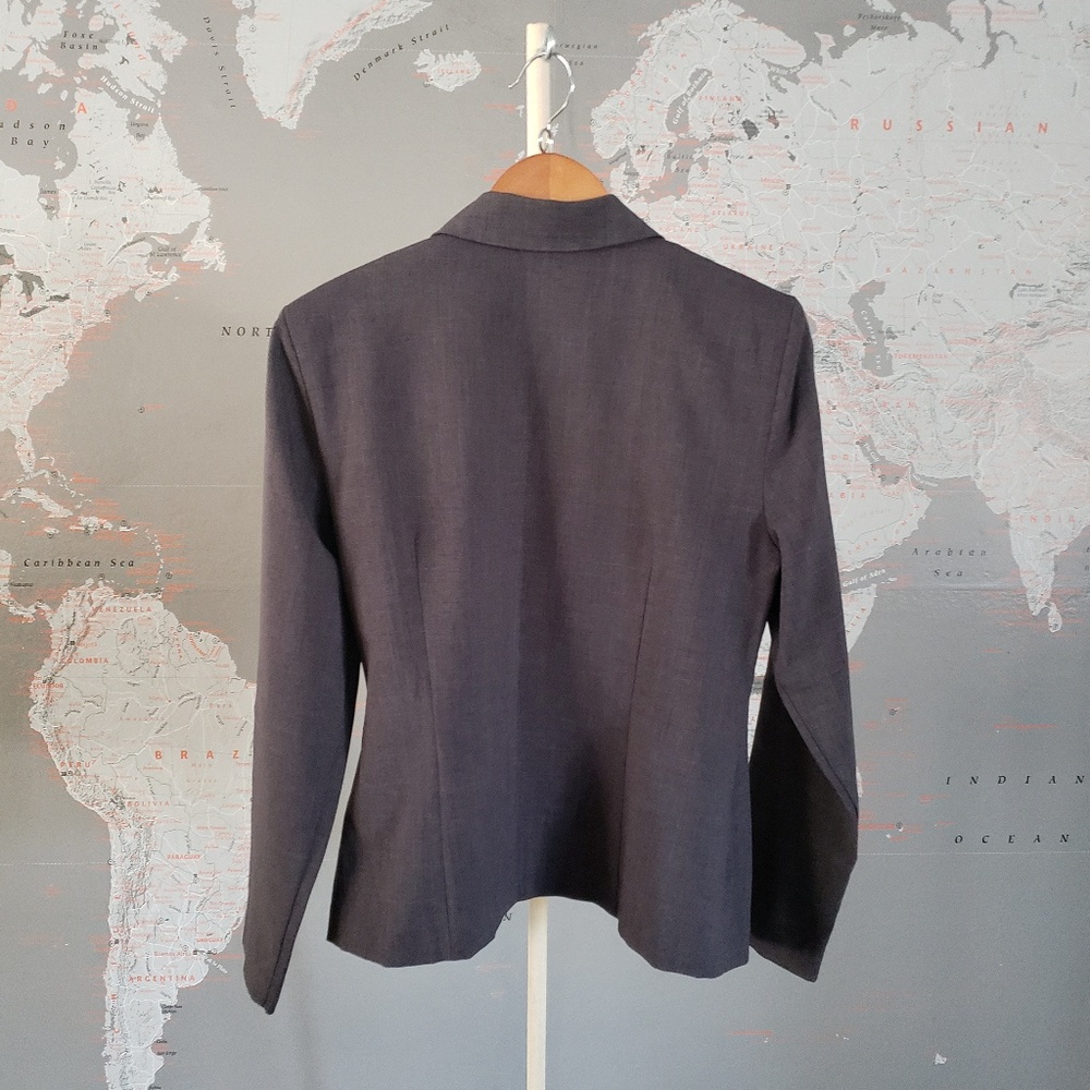 Sag Harbor Dress Blazer Women Sz 10 Purplish Grey - Picture 2 of 4